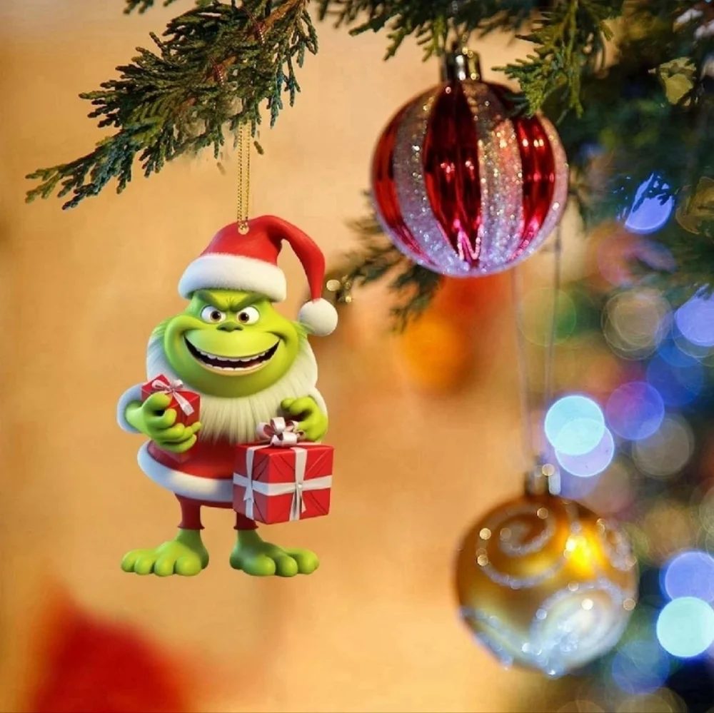 New Cartoon Grinches Christmas Tree Unique Decoration/ Ornaments Set of 8 3D